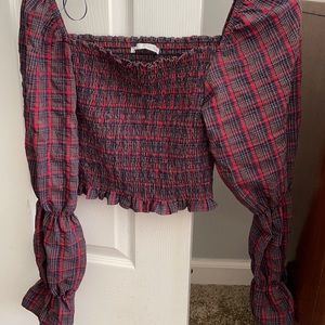 ANWNT Zaras pladed  ruched top